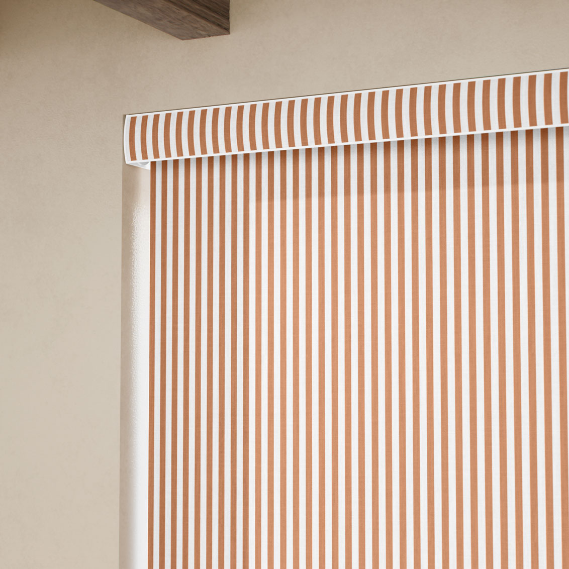 Pantone Hazel - Fine Stripe  Roller Blind