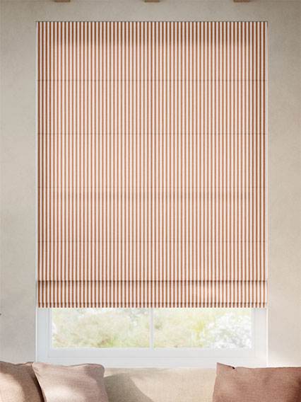 Pantone Hazel - Fine Stripe Roman Blinds thumbnail image