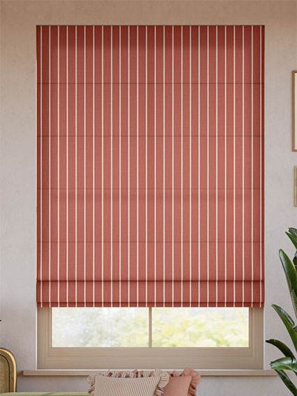 Pantone Redwood - Deep Needle Stripe Roman Blinds thumbnail image