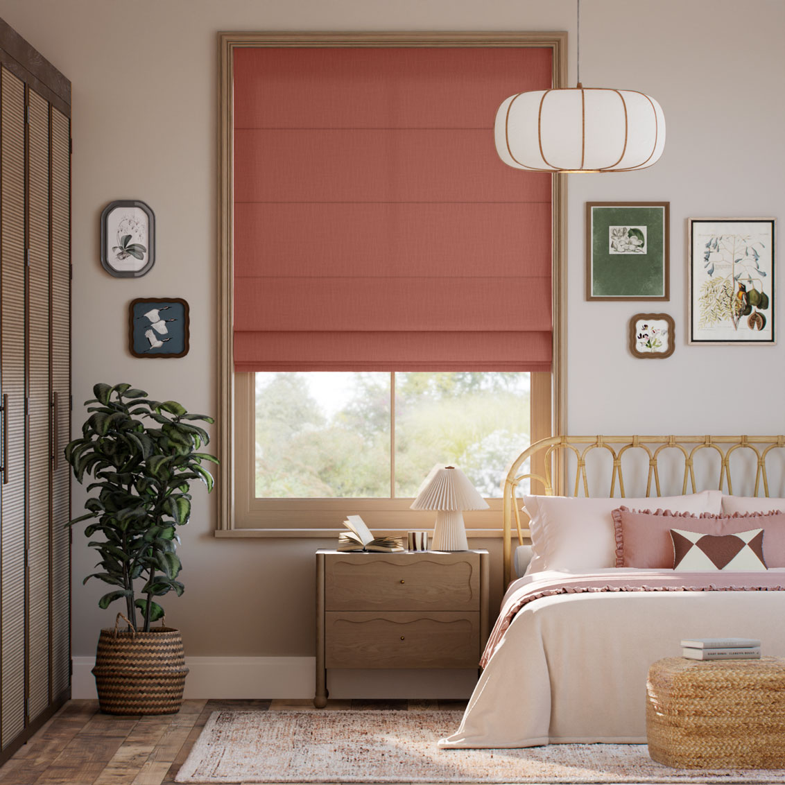 Pantone Redwood Roman Blind