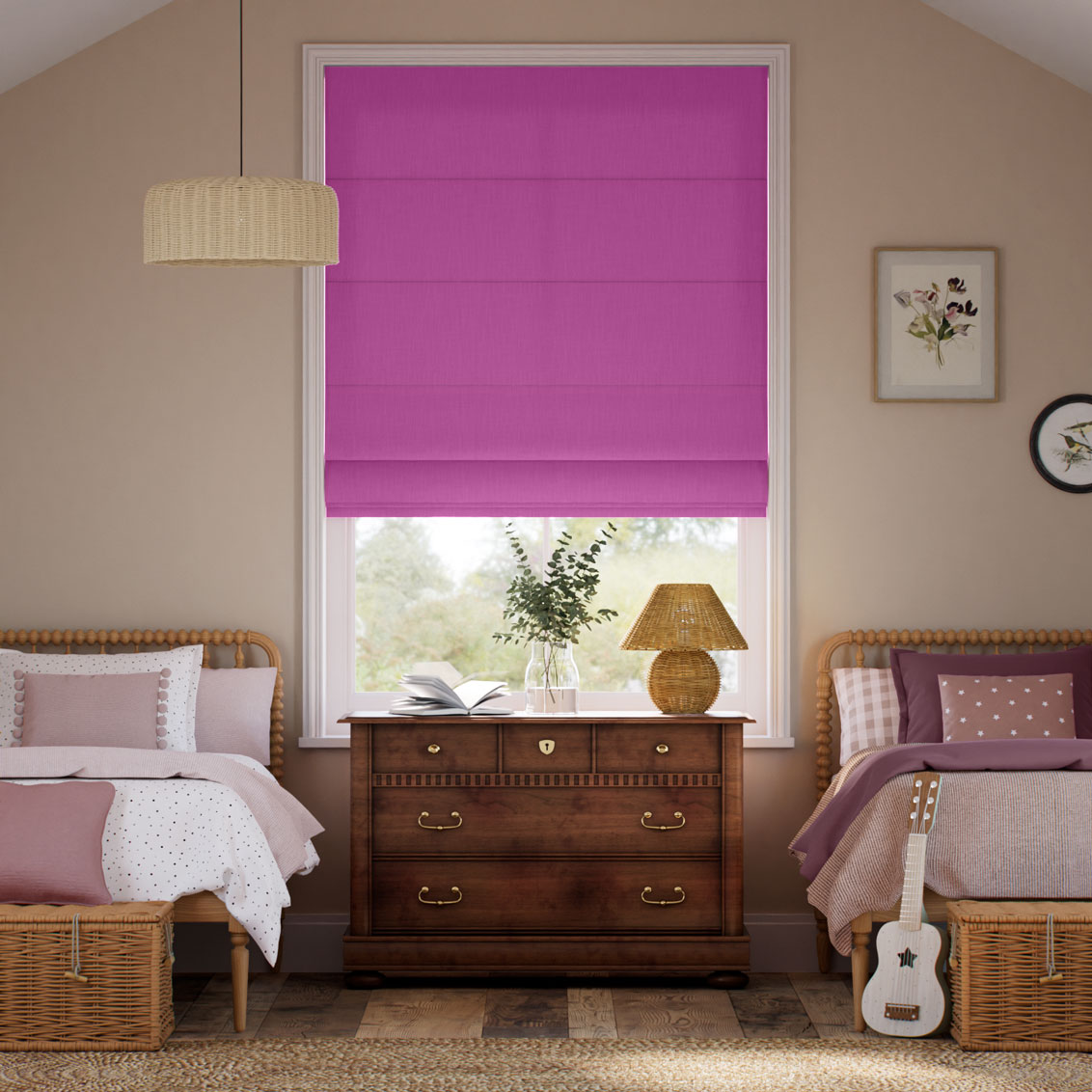 Pantone Vivid Viola Roman Blind