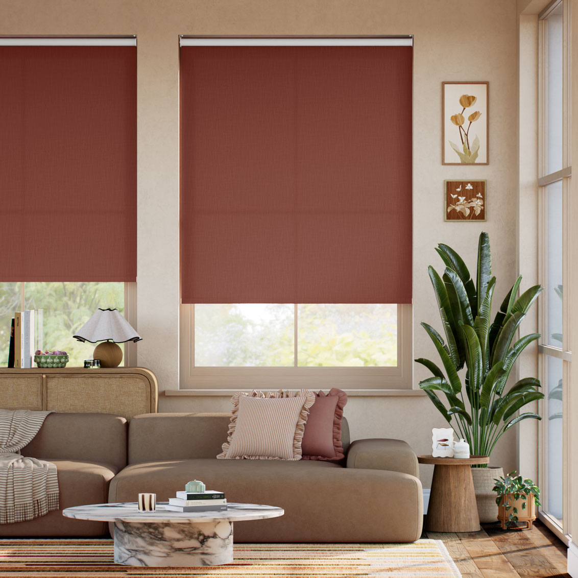 Pantone Roasted Russet Roller Blind