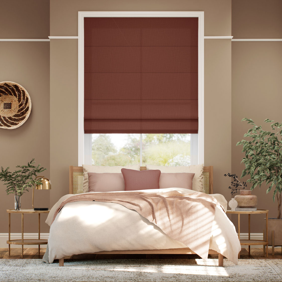 Pantone Roasted Russet Roman Blind