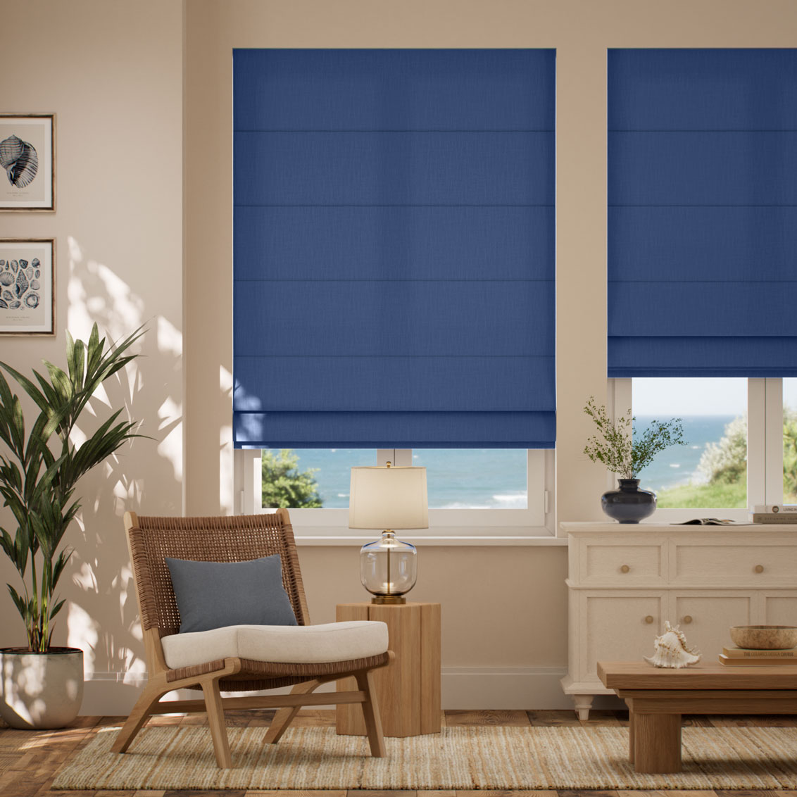 Pantone True Navy Roman Blind