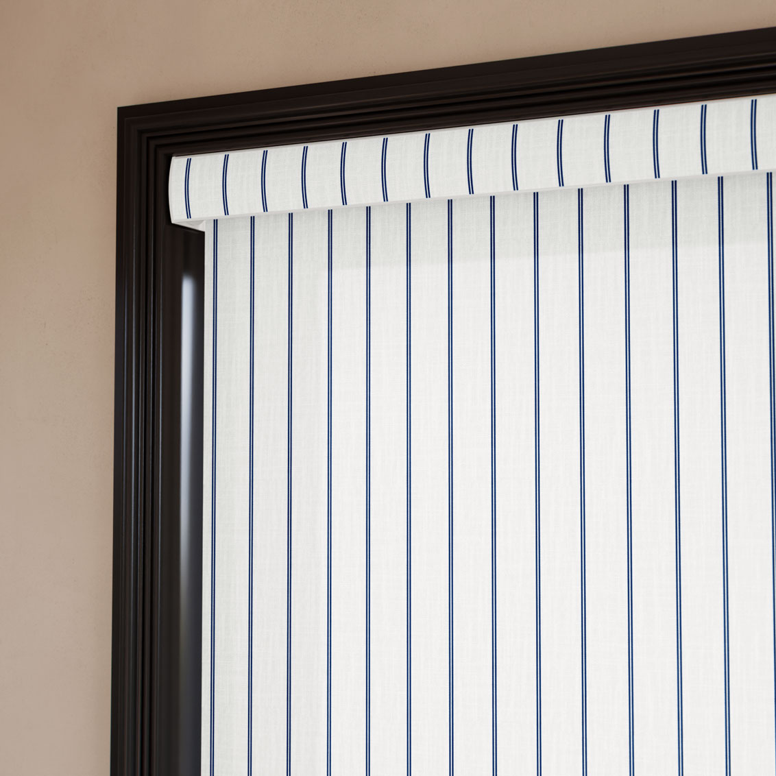 Pantone True Navy - Needle Stripe  Roller Blind