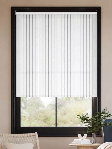 Pantone True Navy - Needle Stripe Roller Blinds thumbnail image