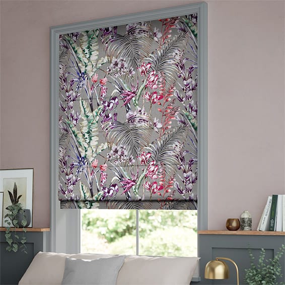 Paradise Botanical Raspberry Roman Blind Blinds 2go™
