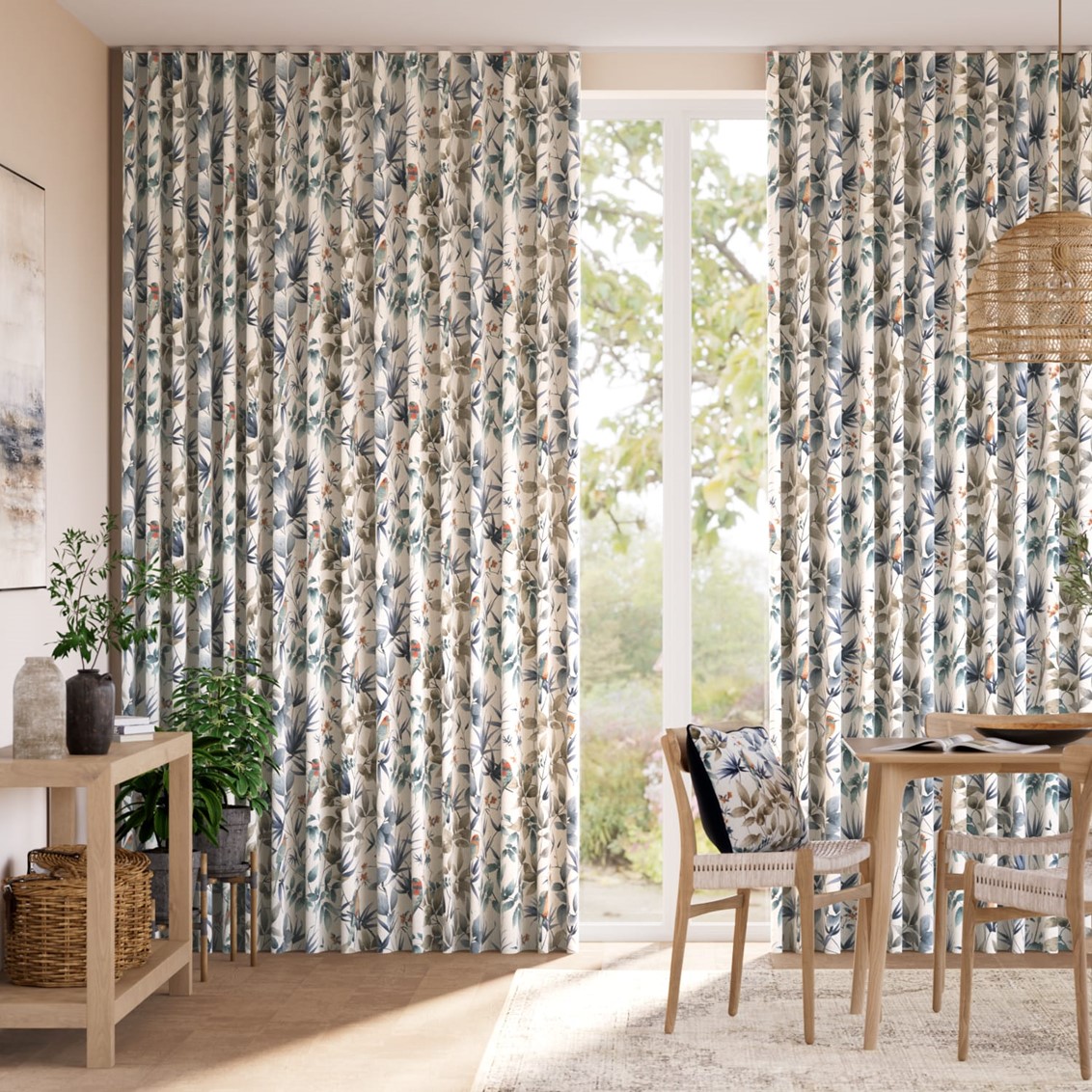 Paradiso Blue Stone Curtains