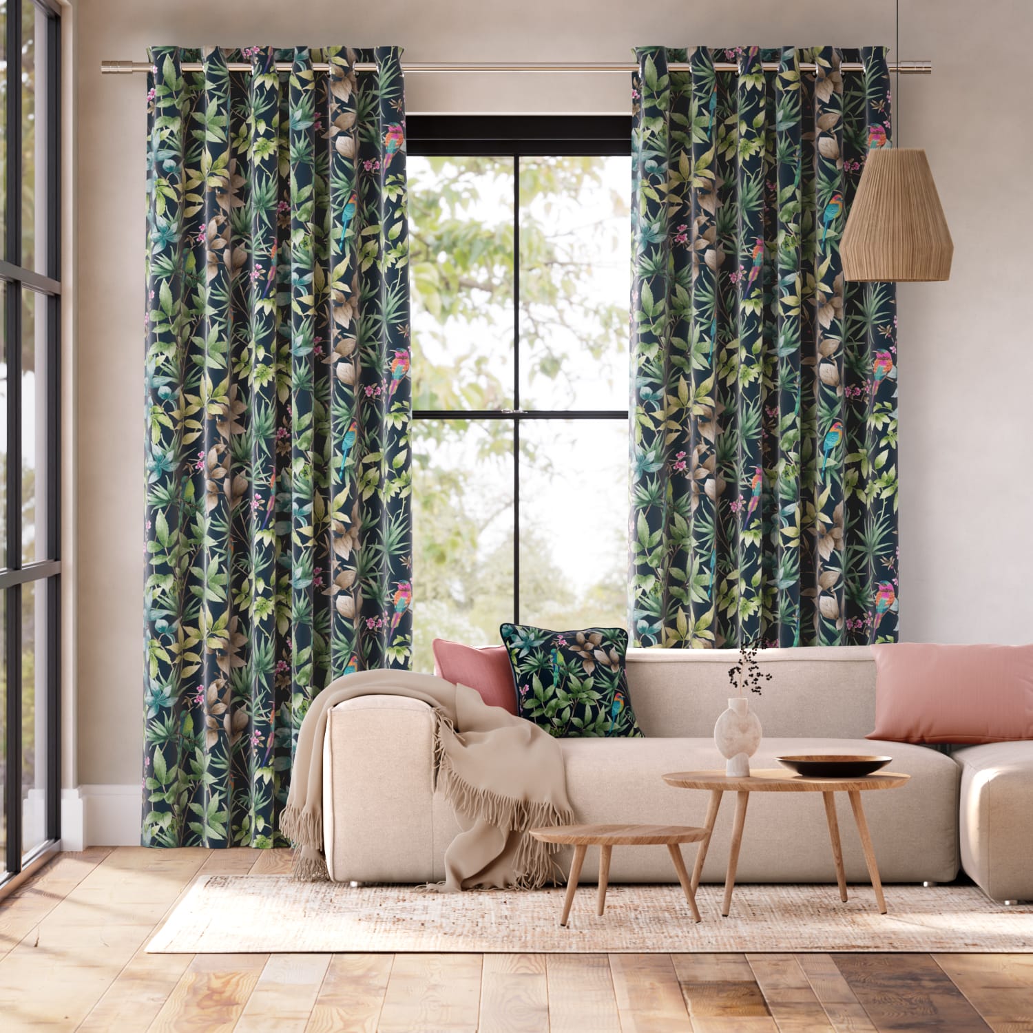 Paradiso Teal Curtains
