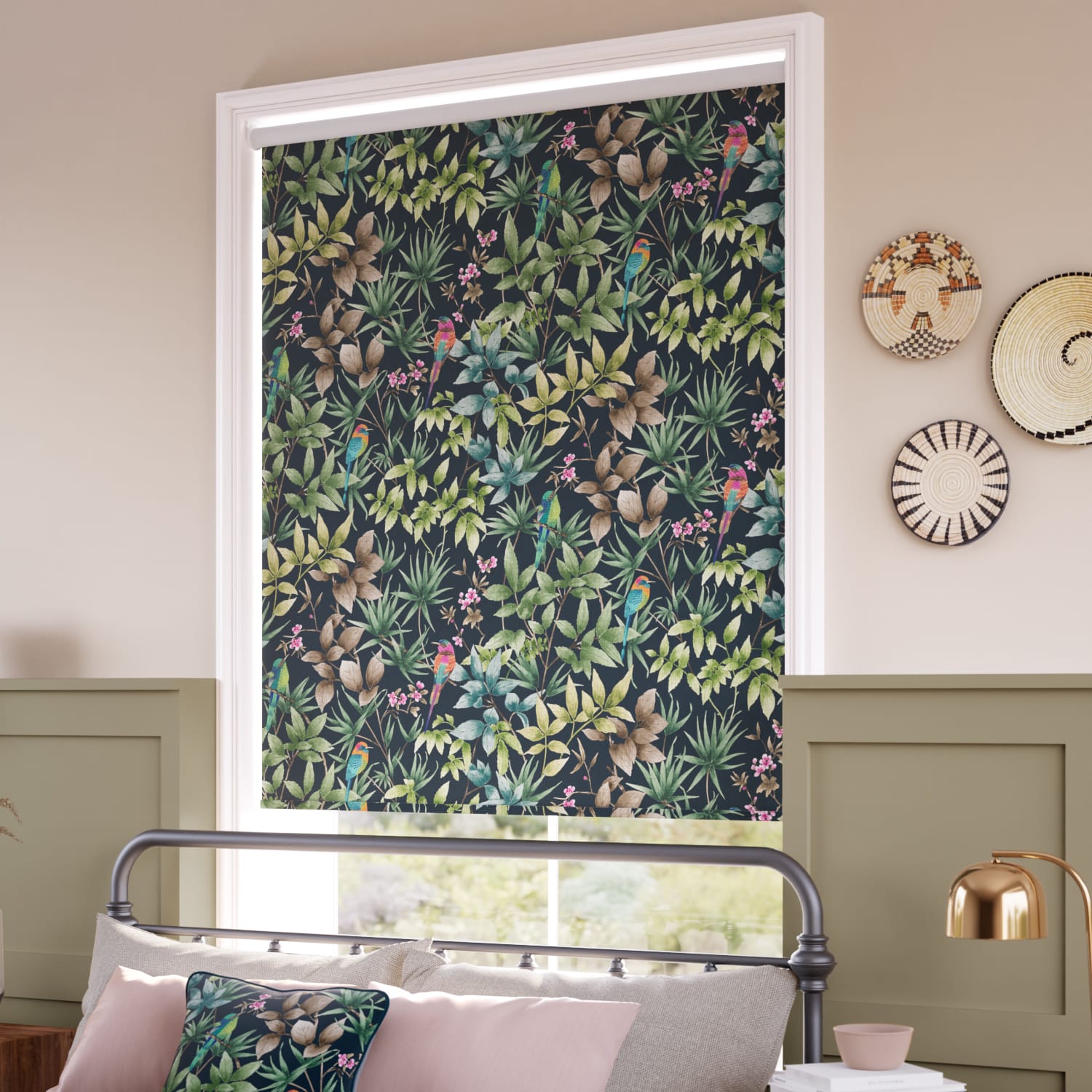 Twist2Go Paradiso Teal Roller Blind