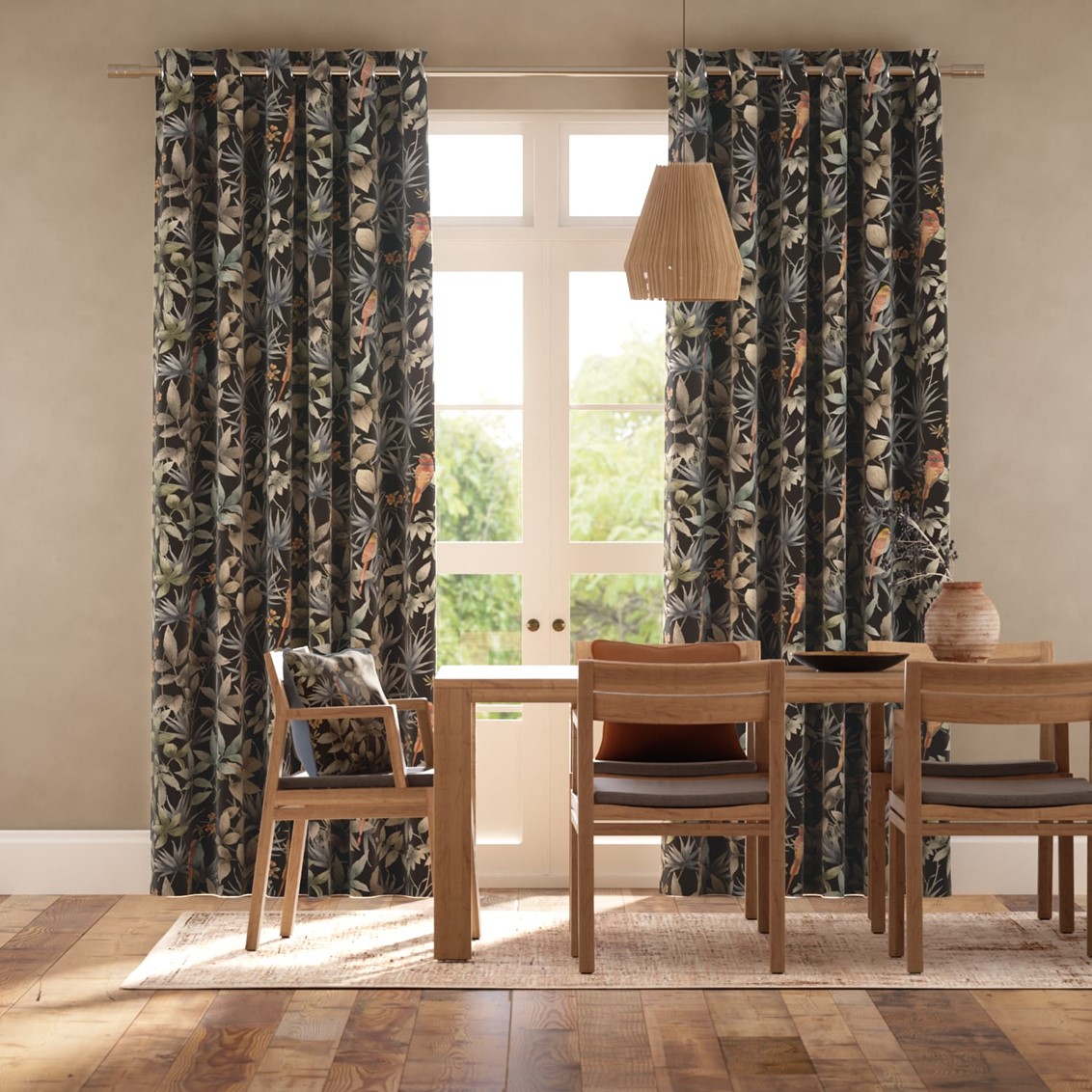 Paradiso Velvet Charcoal Curtains