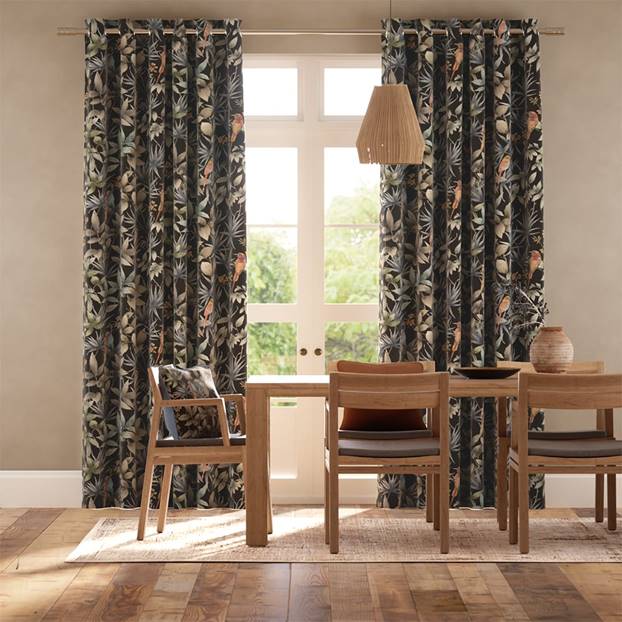 Paradiso Velvet Charcoal Curtains thumbnail image