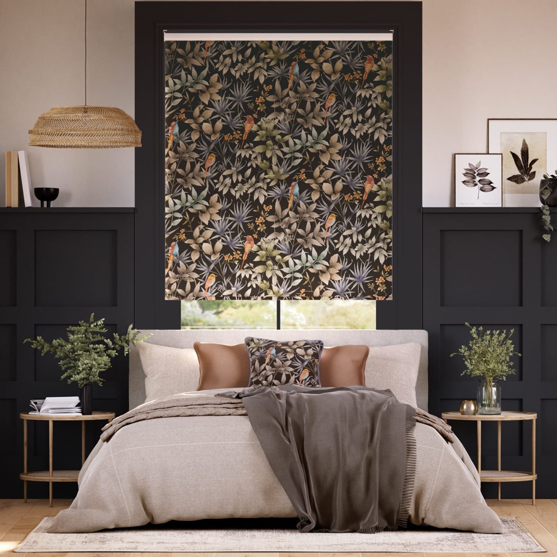 Paradiso Velvet Charcoal Roller Blind