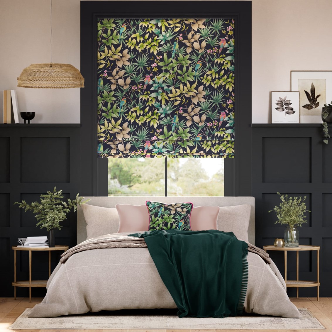 Paradiso Velvet Midnight Roman Blind