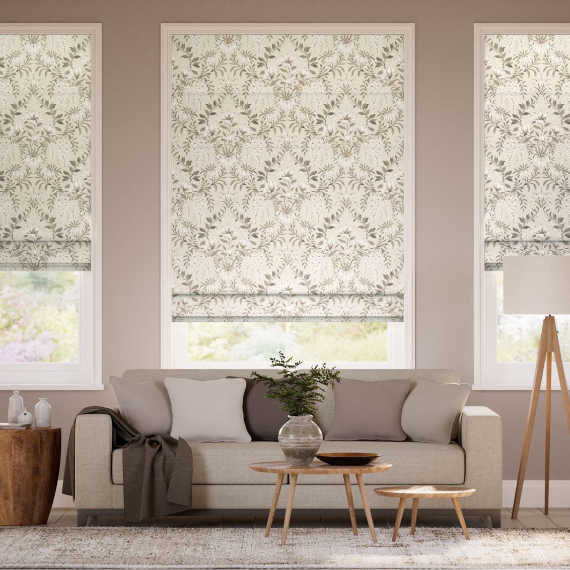 Parterre Natural  Roman Blind