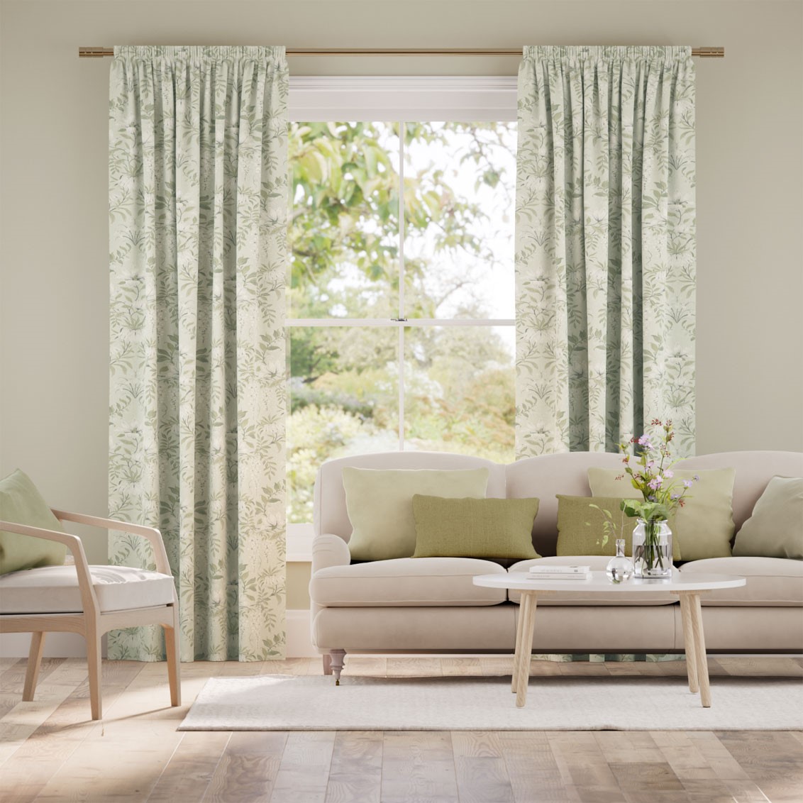 Parterre Sage Curtains