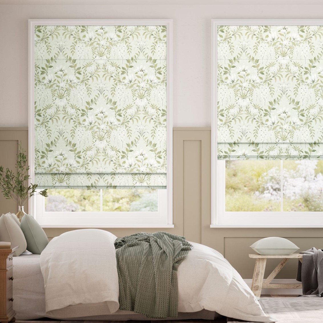 Parterre Sage Roman Blind