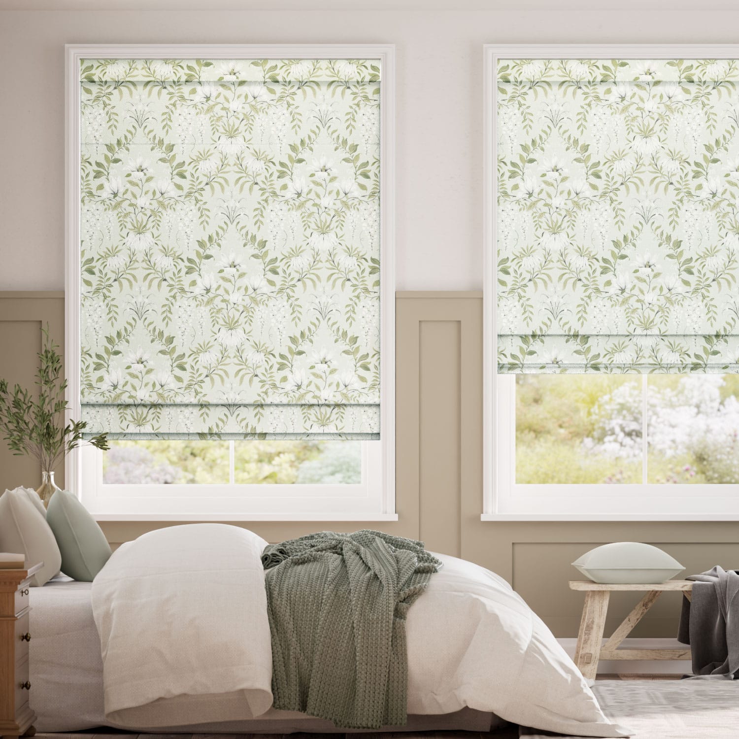 Parterre Sage Roman Blind