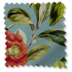 Passiflora Velvet Teal Blue Curtains swatch image