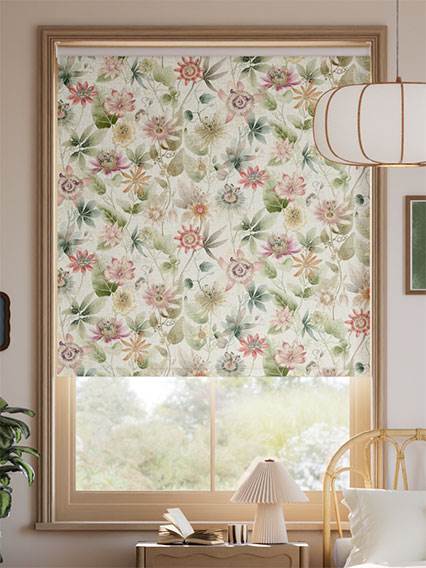 Passionflower Dusky Rose Roller Blind thumbnail image