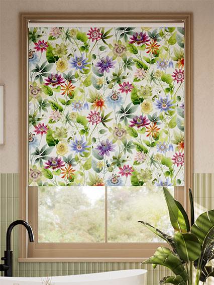 Passionflower Eucalyptus Roller Blind thumbnail image