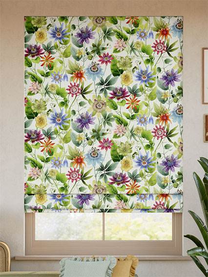 Passionflower Eucalyptus Roman Blind thumbnail image