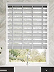 Pearl Grey & Mist Wooden Blind thumbnail image