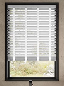 Pearl Grey & White Wooden Blind thumbnail image