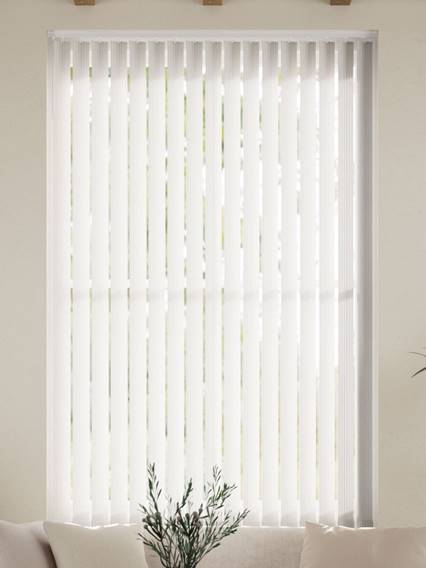 Pencil Stripe White Vertical Blind thumbnail image