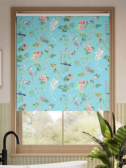 Peonybloom Aqua Roller Blind thumbnail image