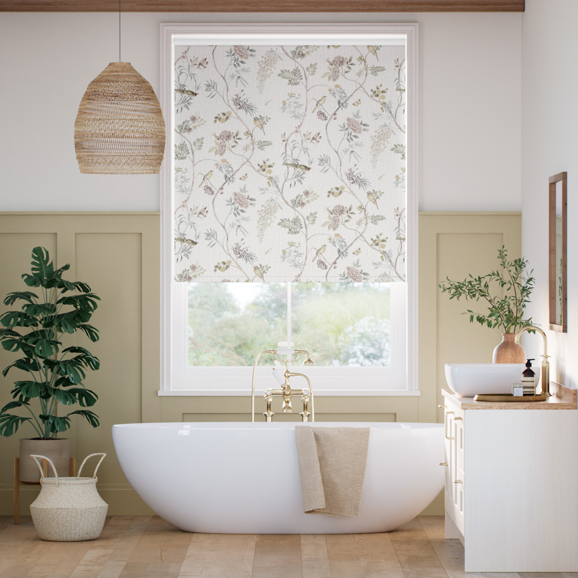 Peonybloom Heather Roller Blind