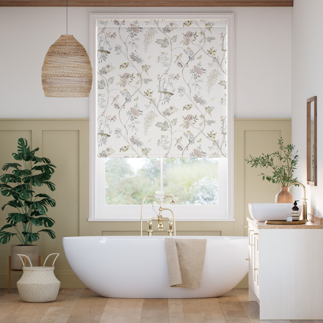 Peonybloom Heather Roller Blind