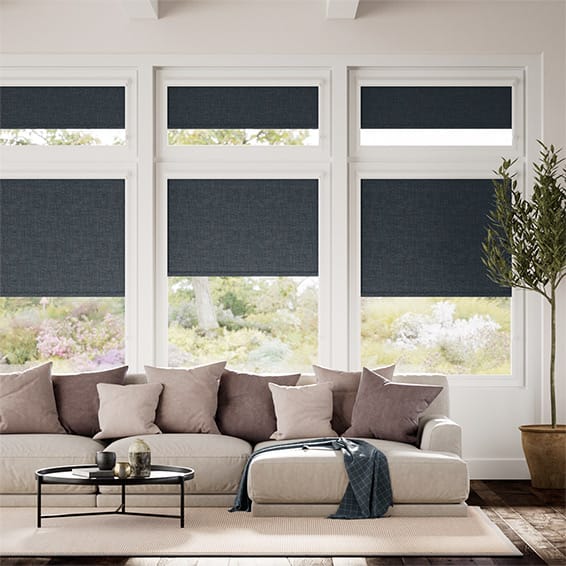 PerfectFIT Canali Blackout Charcoal Grey Conservatory Roller Blind