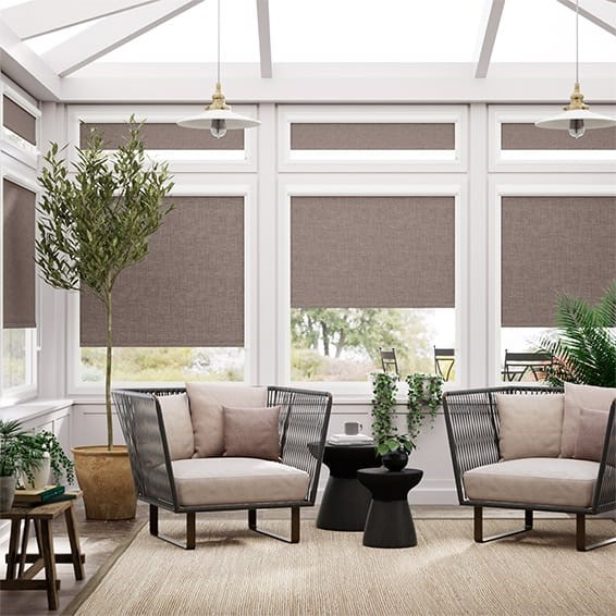 PerfectFIT Canali Blackout Mocha Conservatory Roller Blind