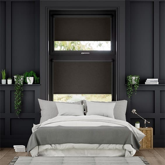 PerfectFIT Chromium Thermal Blackout Black  Conservatory Roller Blind