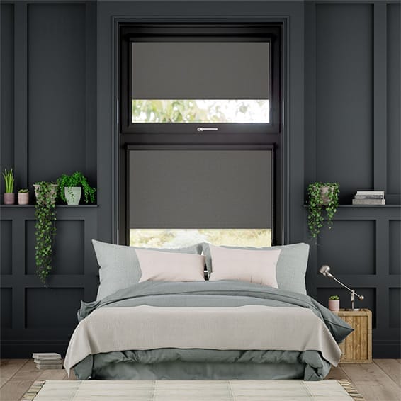 PerfectFIT Chromium Thermal Blackout Slate Roller Blind