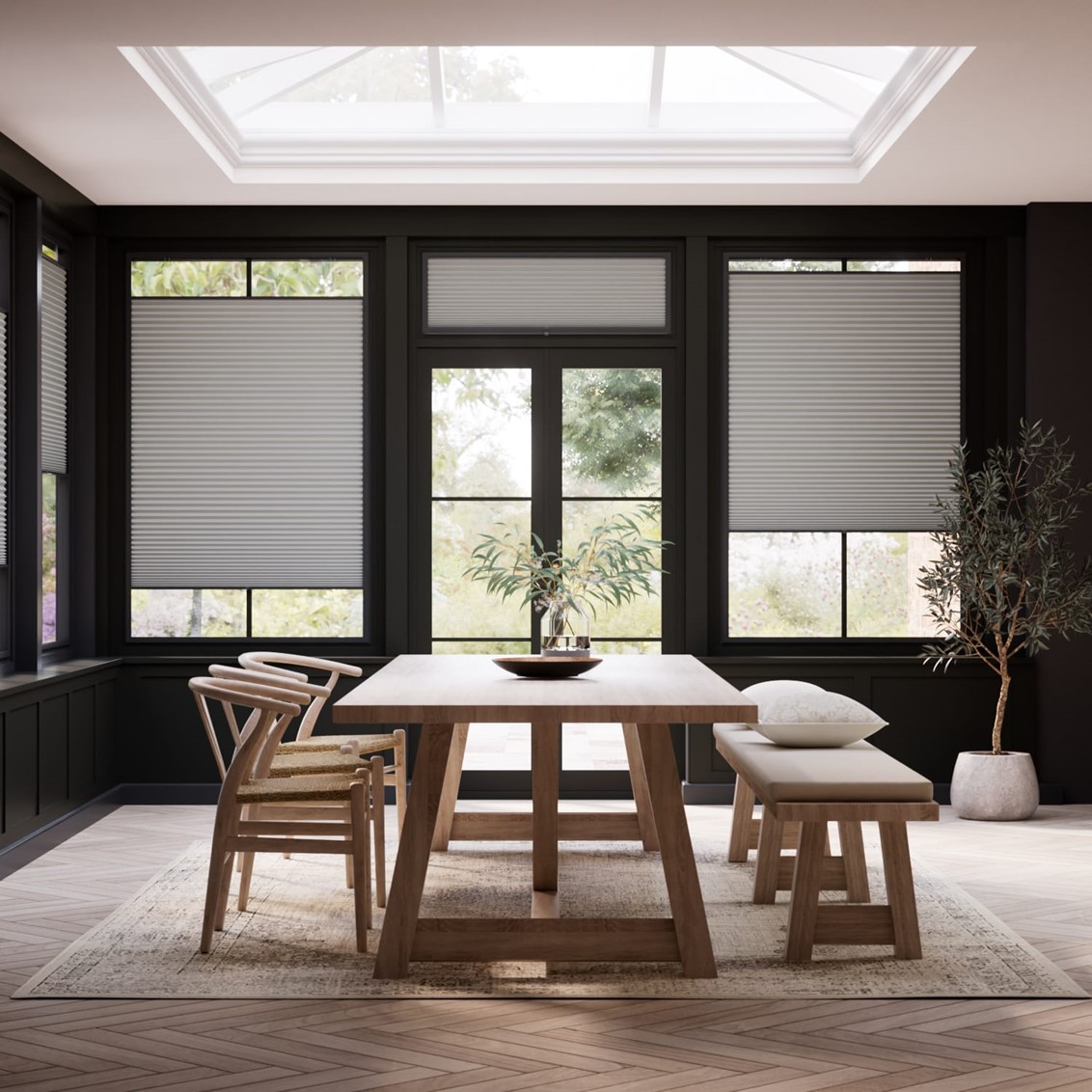 PerfectFIT DuoLight Deep Grey Conservatory  Thermal Conservatory Blind