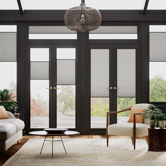 PerfectFIT DuoShade Strie Soft Grey Thermal Conservatory Blind