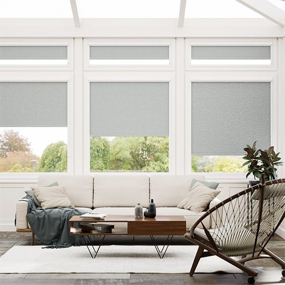 PerfectFIT Chromium Thermal Blackout Fossil Grey Conservatory Roller Blind