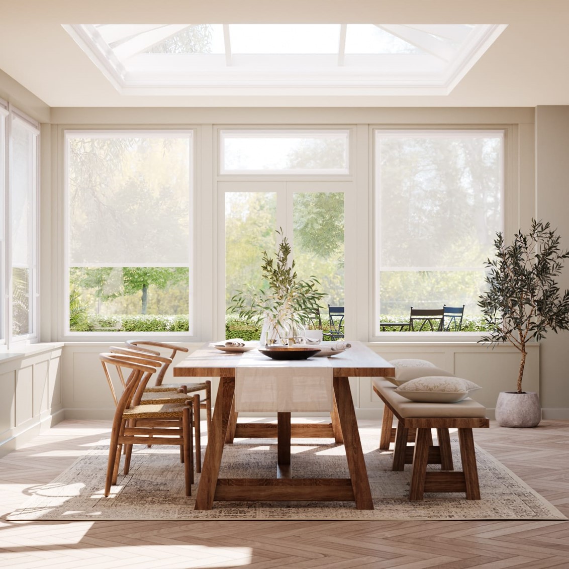 PerfectFIT Solana White Conservatory  Conservatory Roller Blind