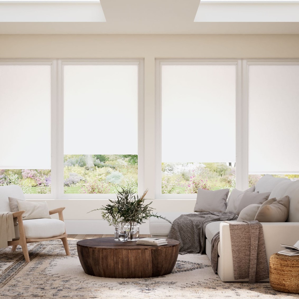 PerfectFIT Sorrento Blackout All White Conservatory  Roller Blind