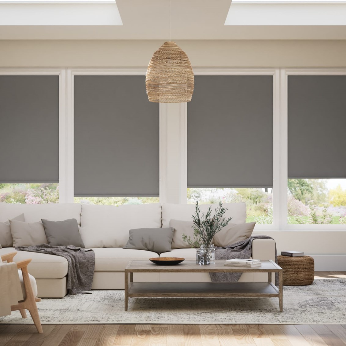 PerfectFIT Sorrento Blackout Flint Grey Conservatory  Conservatory Roller Blind