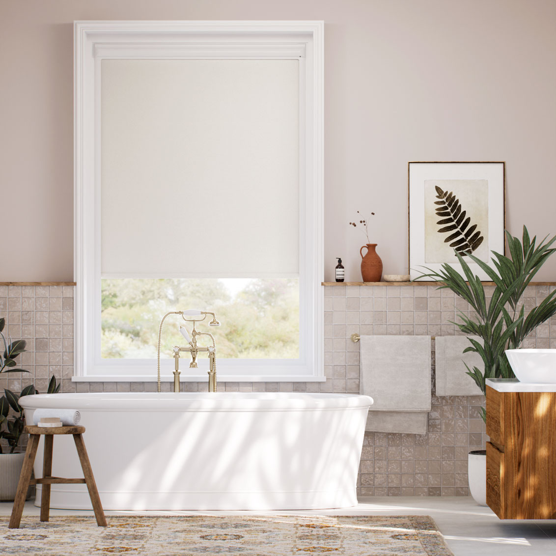 Perfect Fit® Titan Blackout Alabaster Roller Blind