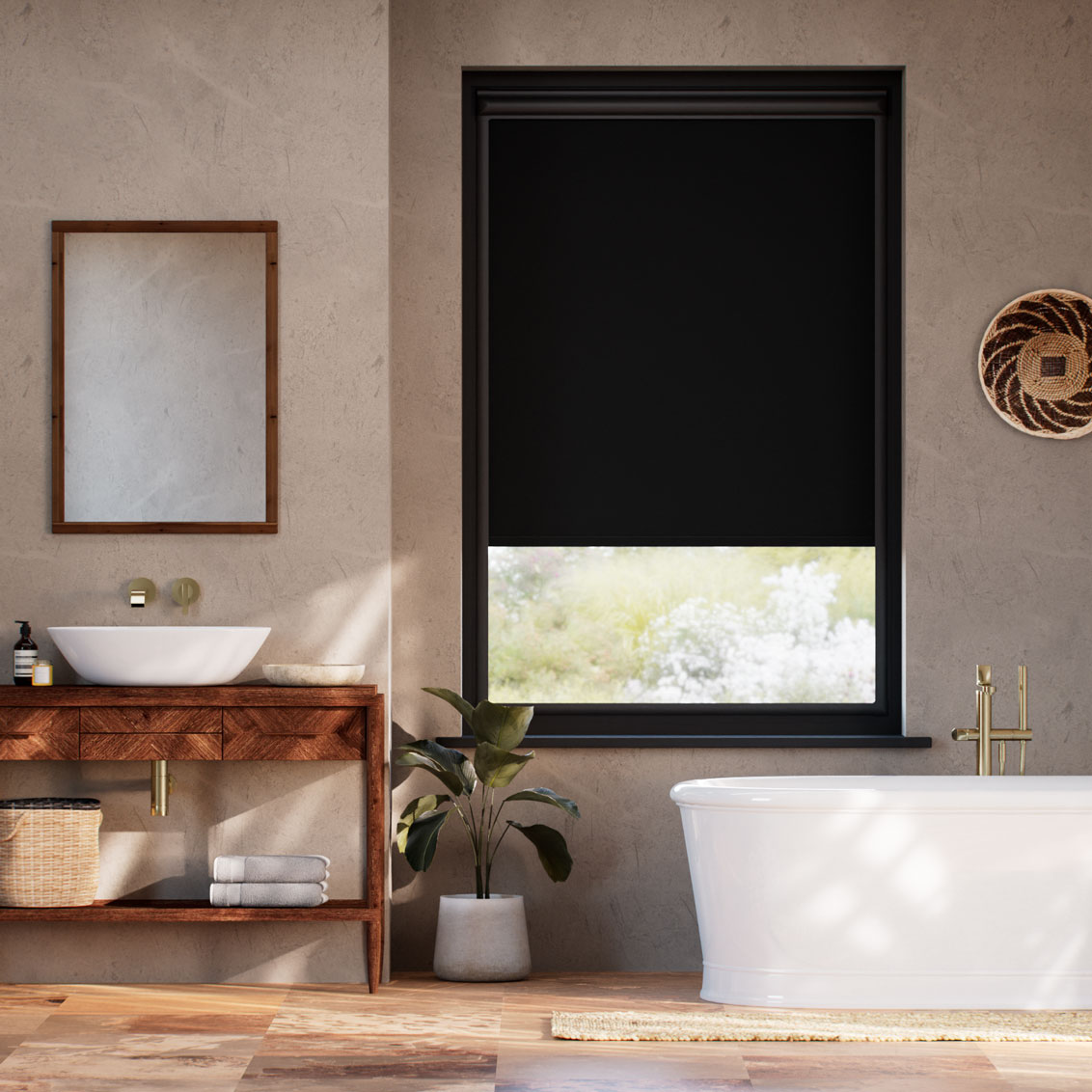 Perfect Fit® Titan Blackout Atomic Black Roller Blind