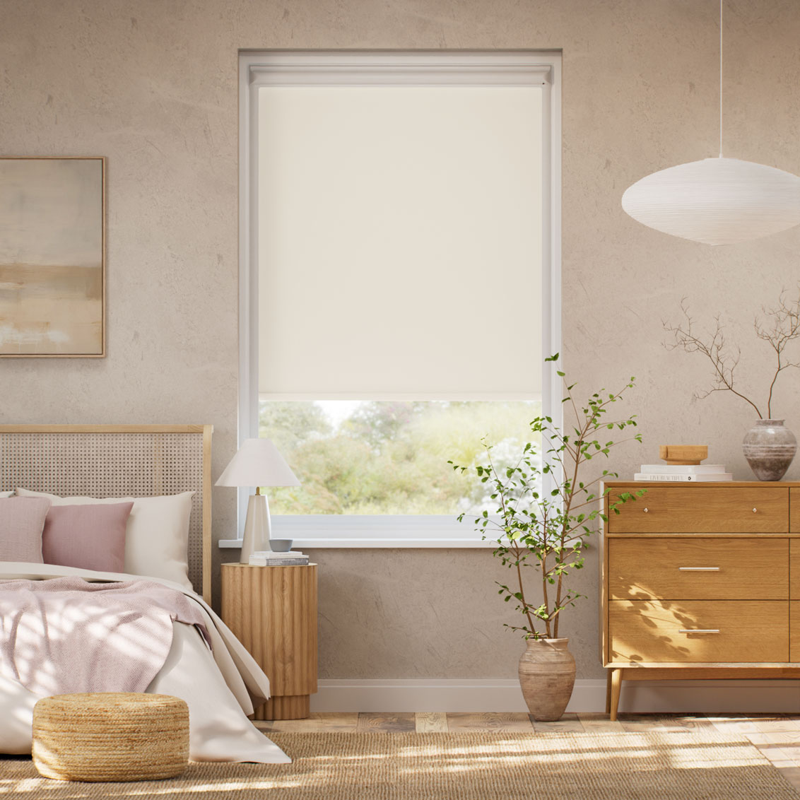Perfect Fit® Titan Blackout Bone White Roller Blind