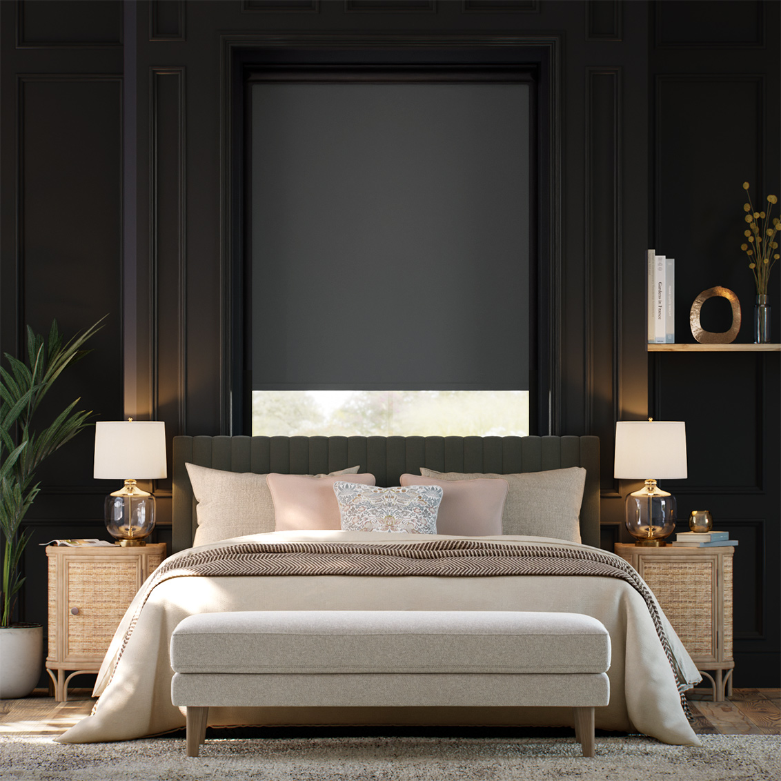 Perfect Fit® Titan Blackout Kendall Charcoal Roller Blind