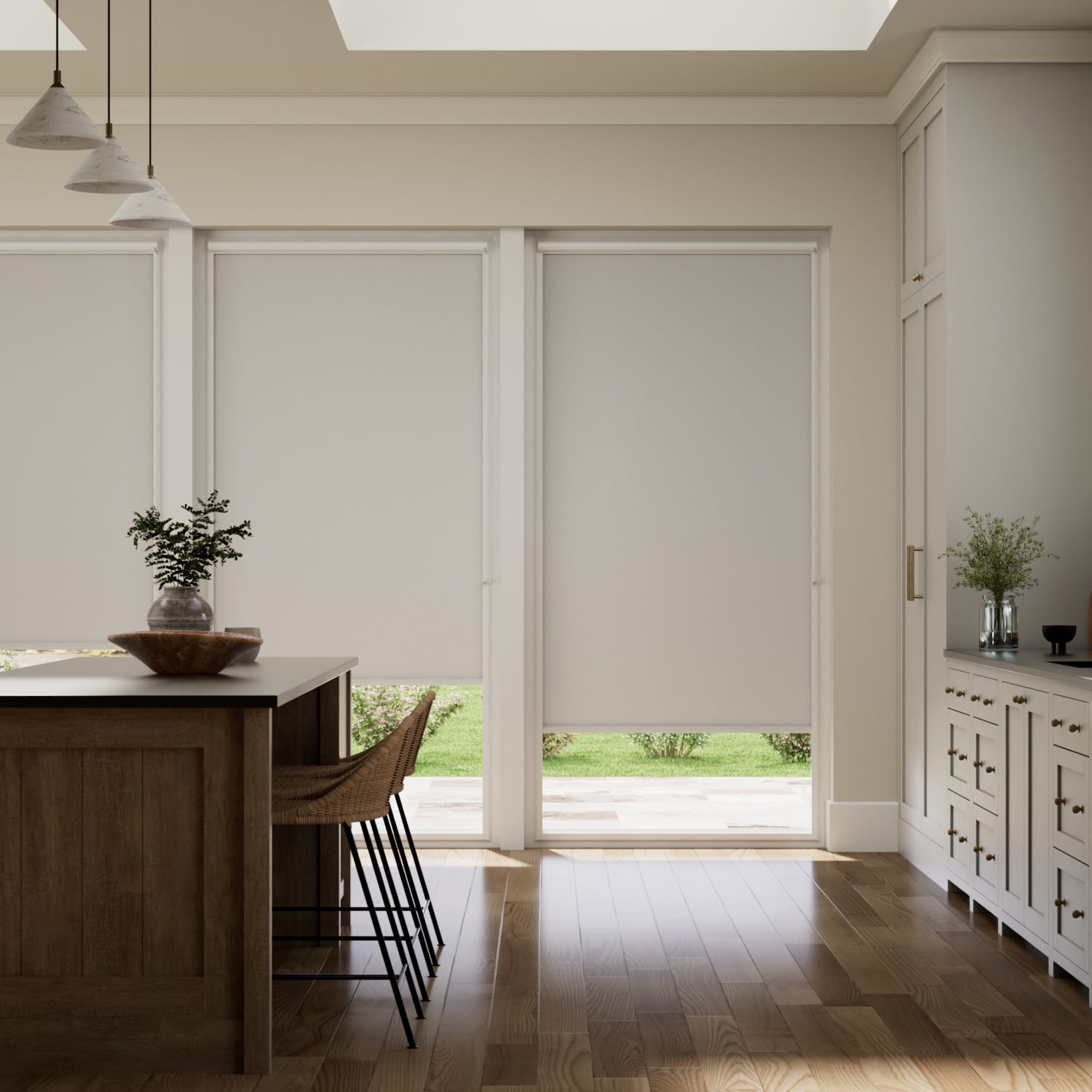 PerfectFIT Toulouse Blackout Mist Grey Conservatory Roller Blind