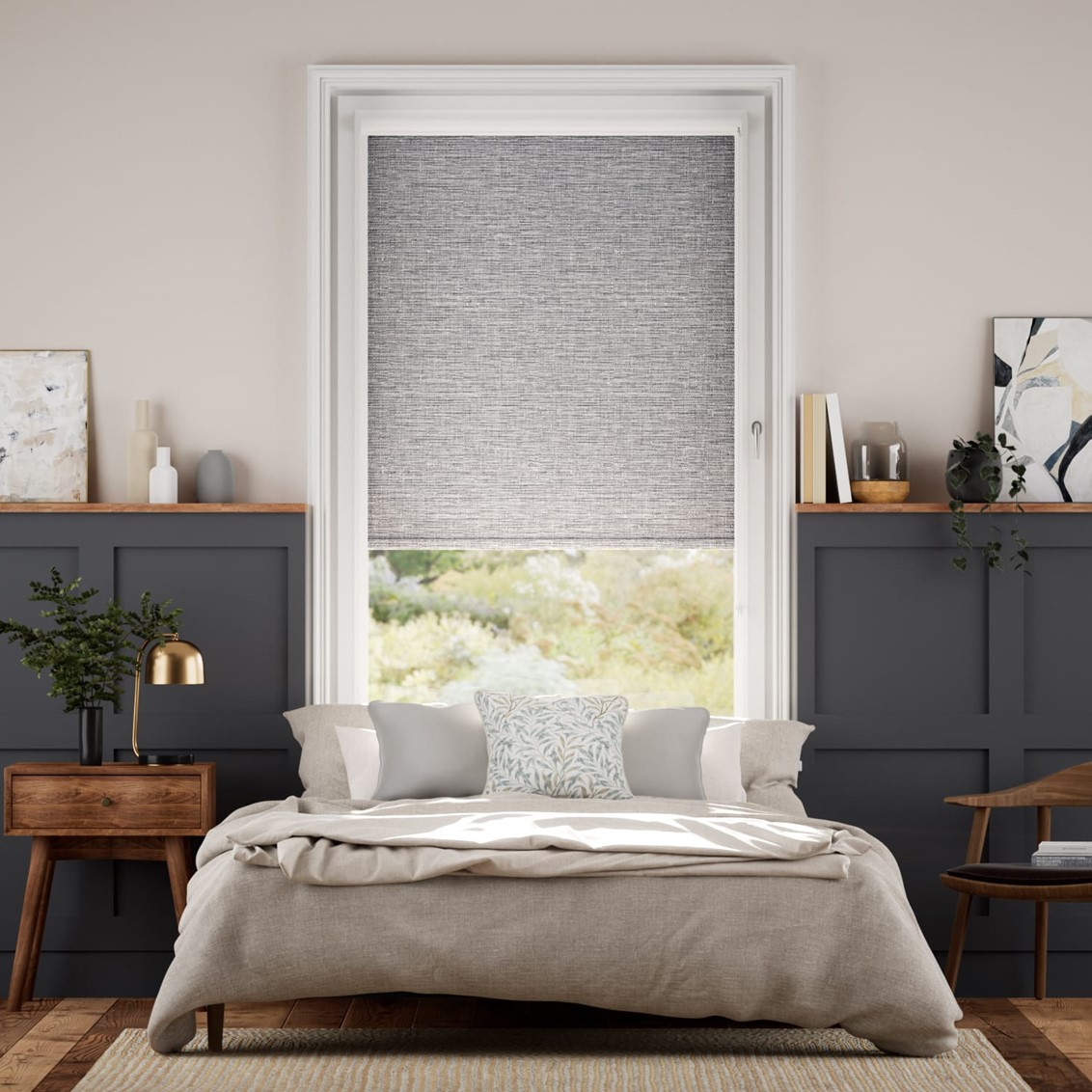 PerfectFIT Turin Blackout Brushed Silver Roller Blind