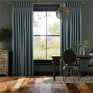 Persian Velvet Electric Blue Curtains thumbnail image