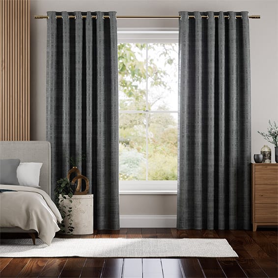 Persian Velvet Slate Curtains